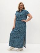 синий/ принт лица