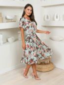 зеленый, бежевый