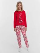 красный +новогодний орнамент