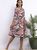 коралловый/коричневый