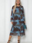 коричневый с голубым