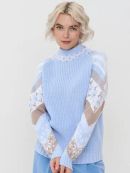 голубой/какао/белый