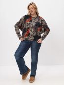 сиреневый, оранжевый/принт