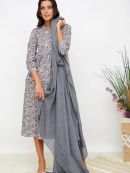 серо-коричневый/белый/черный