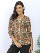 хаки/коралловый/белый