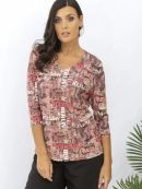 темно-розовый/бежевый/белый